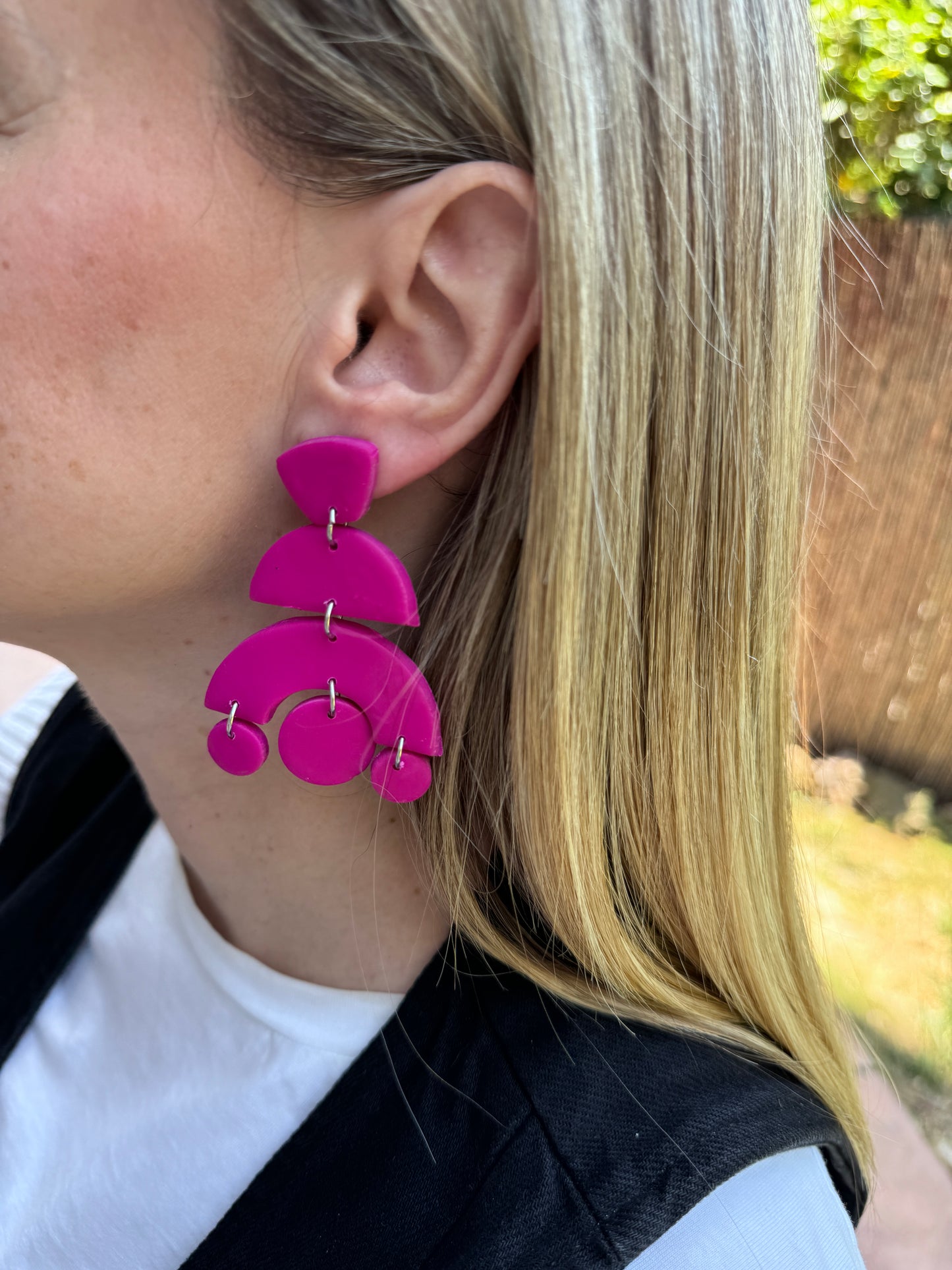 Pendientes Sofia Fucsia