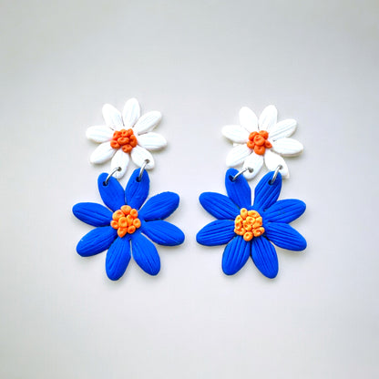 Pendientes Colección Brigitte Azul y Blanco