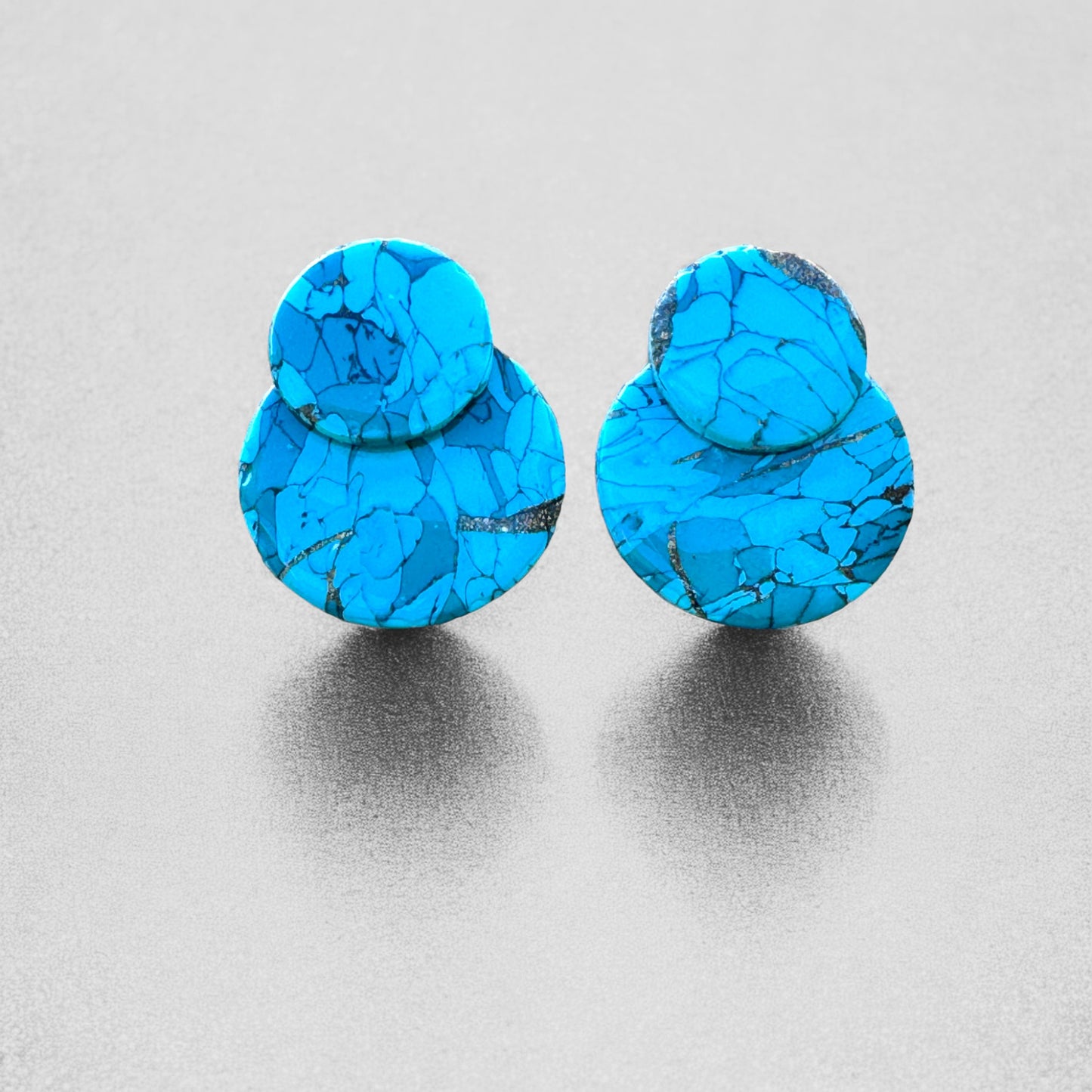 Pendientes esfera turquesa