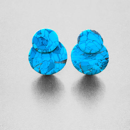 Pendientes esfera turquesa