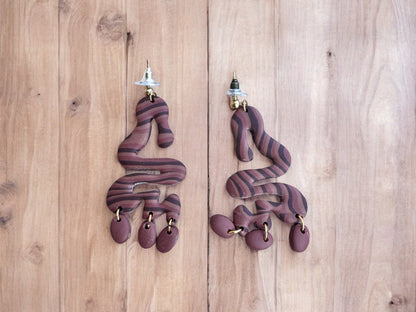 Pendientes Boho Efecto Madera