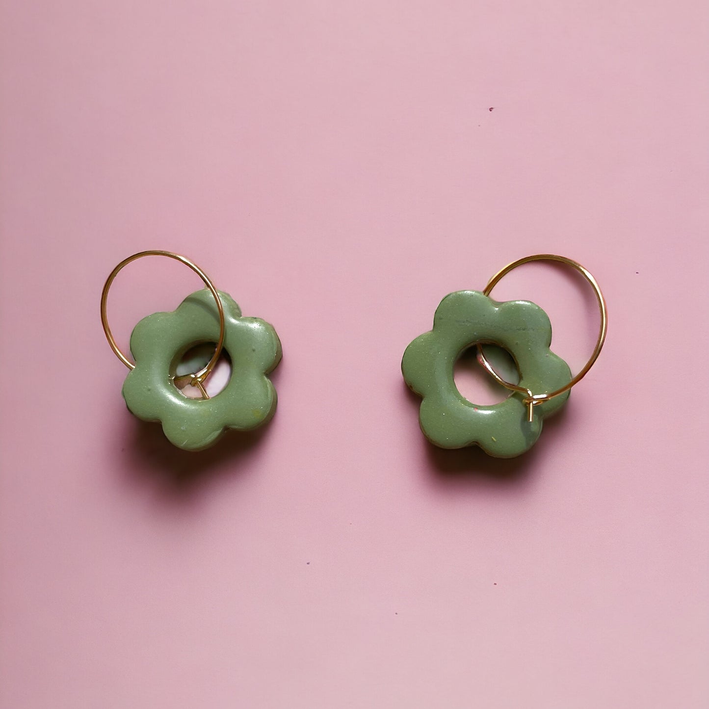 Pendientes florecitas de colores