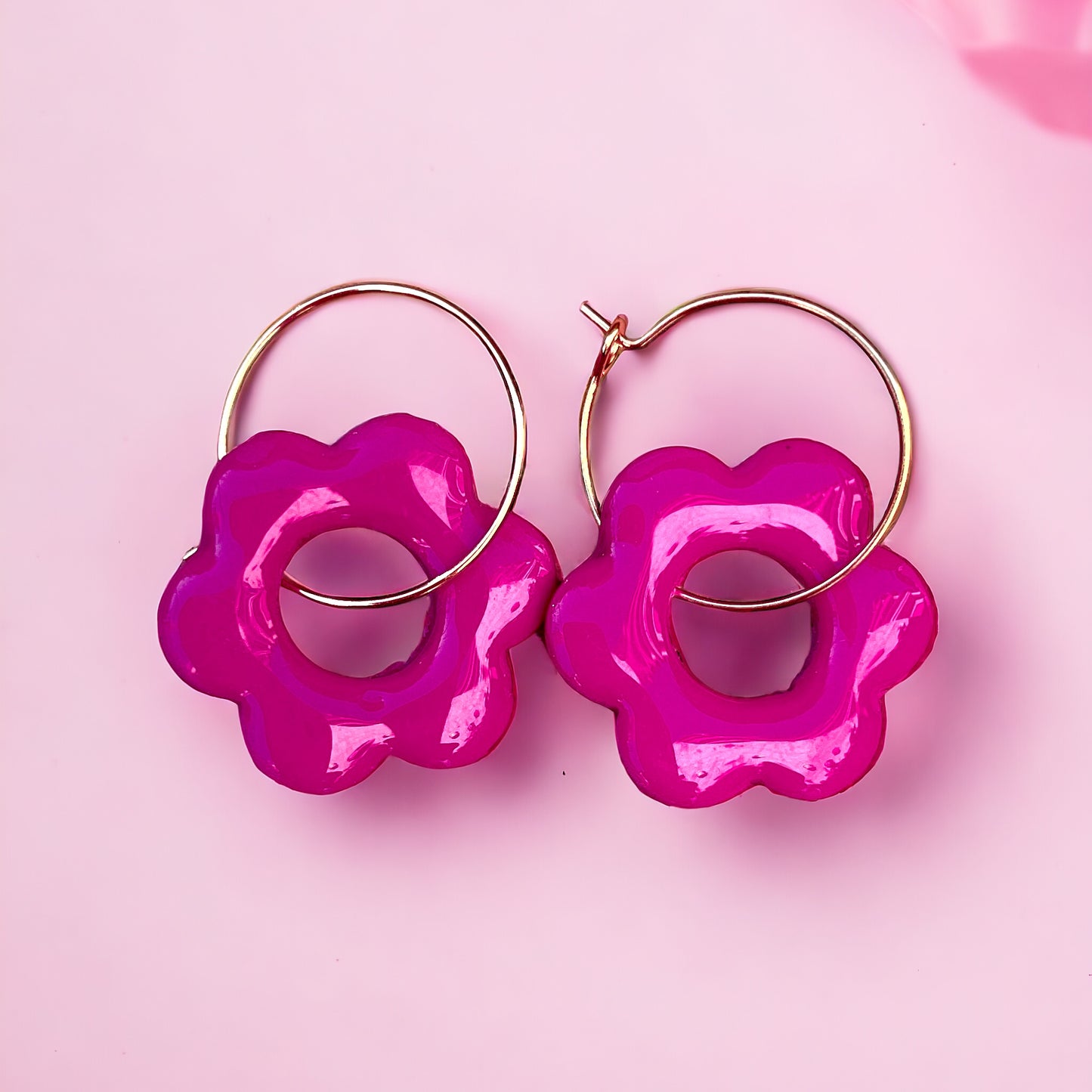 Pendientes florecitas de colores